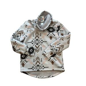 Avalanche Outdoor Supply Womens Fleece Cowl Neck Southwestern Pullover Small